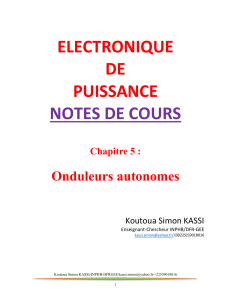 Notes de cours d'&eacute;lectronique de puissance : Onduleurs autonomes