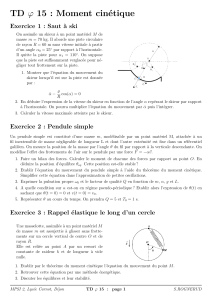 TD &phi; 15 : Moment cin&eacute;tique - Exercices de physique