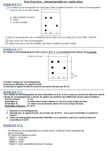 Exercices de chromatographie sur couche mince