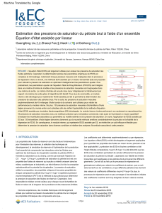 Estimation des pressions de saturation du p&eacute;trole brut avec EOS et lisseur d'ensemble