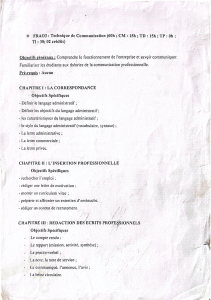 FRA03 Communication Techniques Course Syllabus
