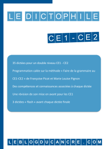Le Dictophile CE1-CE2 : 35 dict&eacute;es pour double niveau