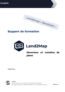Support de formation Land2Map : Ouverture et cr&eacute;ation de plans