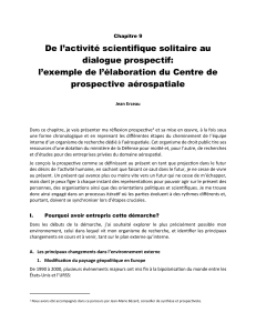 Chapitre 9 : De l'activit&eacute; scientifique solitaire au dialogue prospectif