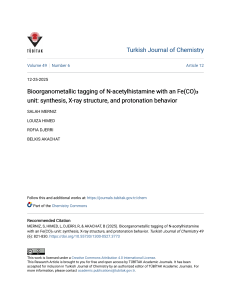 Bioorganometallic Tagging of N-acetylhistamine with Fe(CO)₃ Unit