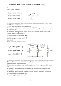 Travaux Dirig&eacute;s R&eacute;gimes Sinuso&iuml;daux 1&egrave;re F2