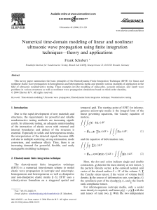 Numerical Time-Domain Modeling of Ultrasonic Wave Propagation