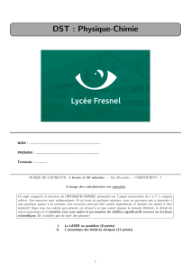 DST Physique-Chimie Terminale : Laser et Acoustique