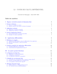 Syllabus de Calcul Diff&eacute;rentiel L3 - Universit&eacute; de Bourgogne