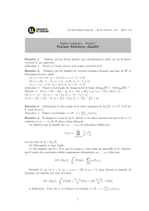 Feuille d'exercices d'alg&egrave;bre bilin&eacute;aire : formes lin&eacute;aires et dualit&eacute;