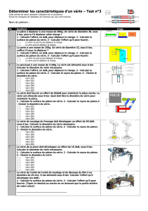 Test sur les caract&eacute;ristiques des v&eacute;rins hydrauliques