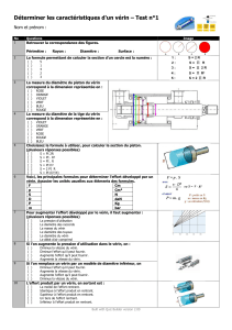 Quiz sur le v&eacute;rin hydraulique - Test des caract&eacute;ristiques