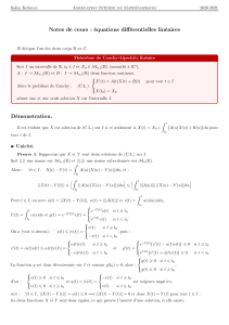 Cours d'&eacute;quations diff&eacute;rentielles lin&eacute;aires par Salim Kobeissi