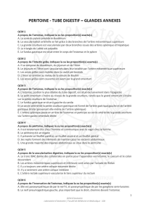 Anatomy QCM: Peritoneum & Digestive Tract
