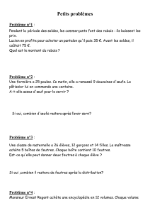 Probl&egrave;mes de math&eacute;matiques : Petits probl&egrave;mes