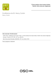 Conf&eacute;rence de Henry Corbin sur la gnose isma&eacute;lienne