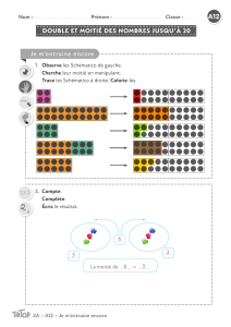 Exercices de Math&eacute;matiques : Double et Moiti&eacute; des Nombres Jusqu'&agrave; 20