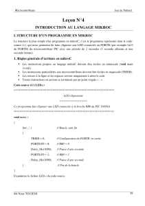 Le&ccedil;on N&deg;4 : Introduction au langage MikroC