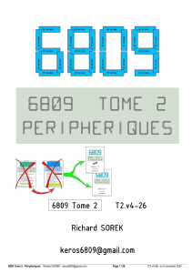 6809 Tome 2 : P&eacute;riph&eacute;riques - Microprocesseur