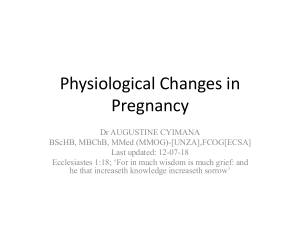 Physiological Changes in Pregnancy