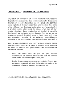 Chapitre 1 : La notion de service