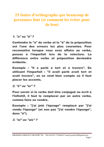 15 fautes d'orthographe courantes &agrave; &eacute;viter