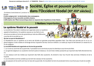Ressources 5e : Soci&eacute;t&eacute;, &Eacute;glise et pouvoir f&eacute;odal (XIe-XVe)