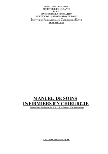 Manuel de soins infirmiers en chirurgie | Formation IDE