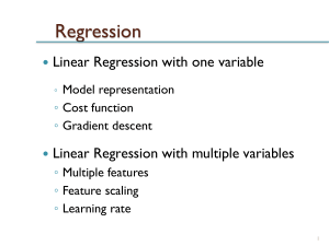 Regression: Linear Regression with One and Multiple Variables