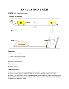 &Eacute;valuation 1 GEII : Chargement de sable & Syst&egrave;mes d'automatisation