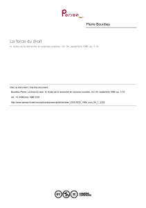 La force du droit : Sociologie du champ juridique par Pierre Bourdieu