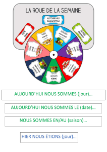 La Roue de la Semaine: French Days of the Week Worksheet
