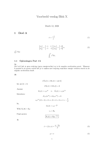 Voorbeeld verslag Blok X: Regeltechniek Oplossingen