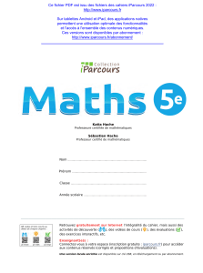 Maths 5e : Cahier iParcours 2022