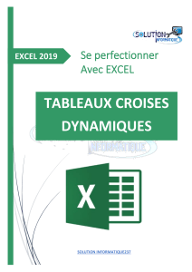 Excel 2019: Guide des Tableaux Crois&eacute;s Dynamiques