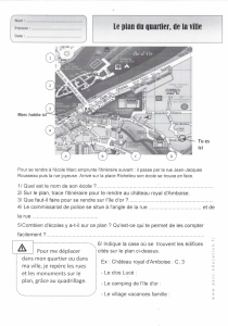 French Map Reading Worksheet: Neighborhood & City Plan Exercises
