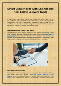 Los Angeles Real Estate Lawyers Guide: Smart Legal Moves