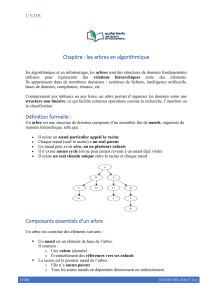Les arbres en algorithmique : Structures de donn&eacute;es & Parcours