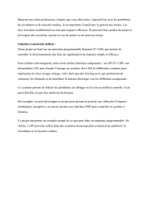 Projet de feux tricolores avec automate programmable Siemens S7-1200