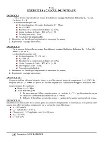 Exerc&iacute;cios de C&aacute;lculo de Pilares BAEL