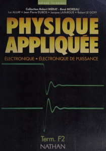 Manuel Physique Appliqu&eacute;e &Eacute;lectronique Terminale F2
