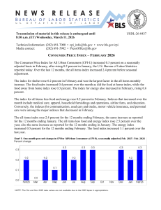 February 2026 CPI Report: U.S. Consumer Price Index Data