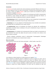 R&eacute;sum&eacute; M&eacute;canique des fluides