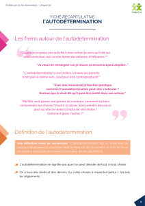 Fiche r&eacute;capitulative sur l'autod&eacute;termination