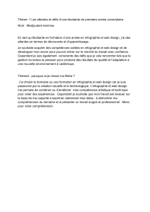 Attentes et d&eacute;fis d'une &eacute;tudiante en infographie et web design
