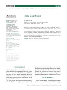 Peptic Ulcer Disease: A Review of Epidemiology, Pathophysiology, and Management
