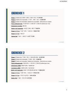 Exercices de Calcul Fiscal (2021)