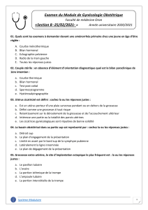 Examen de Gyn&eacute;cologie Obst&eacute;trique, Facult&eacute; de m&eacute;decine Oran