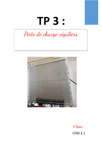 TP 3 : Perte de charge r&eacute;guliers - Rapport de laboratoire