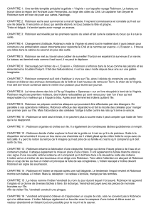 Chapitres de Robinson sur l'&icirc;le d&eacute;serte